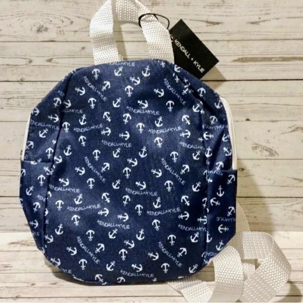 Kendall + Kylie Mini Backpack - Blue + White Anchors